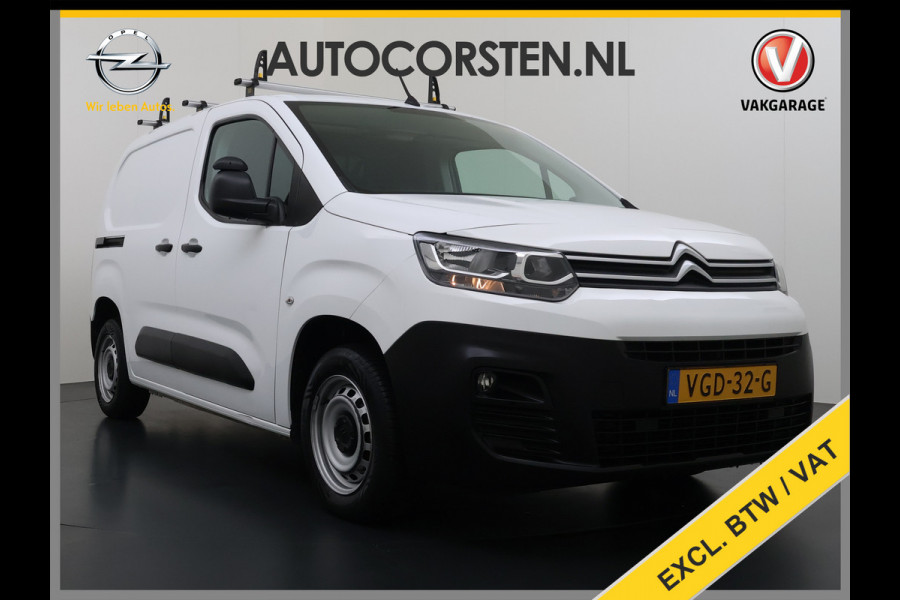 Citroën Berlingo 1.5 HDI Navi* Laadruimte-Airco Trekhaak Apple Carplay Android Auto Cruise Control Pdc Club Dakdragers Schuifdeur Betonplex Vloer Wandbetimmering 1.230KG Trekgewicht Euro 6
