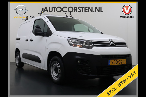 Citroën Berlingo 1.5 HDI Navi* Laadruimte-Airco Trekhaak Apple Carplay Android Auto Cruise Control Pdc Club Dakdragers Schuifdeur Betonplex Vloer Wandbetimmering 1.230KG Trekgewicht Euro 6