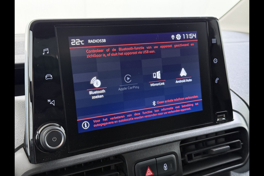 Citroën Berlingo 1.5 HDI Navi* Laadruimte-Airco Trekhaak Apple Carplay Android Auto Cruise Control Pdc Club Dakdragers Schuifdeur Betonplex Vloer Wandbetimmering 1.230KG Trekgewicht Euro 6