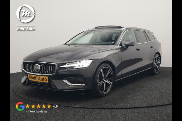 Volvo V60 T6 AWD Plus Bright LONG RANGE PHEV 350pk Dealer O.H. | Panodak | Camera | Harman / Kardon | Lederen Sportstoelen Memory & Verwarmd | Google Assistent | Keyless | Stuur Verwarmd | Apple Carplay | Navigatie | DAB | Plug In Hybrid |