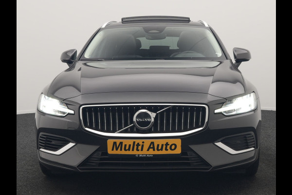 Volvo V60 T6 AWD Plus Bright LONG RANGE PHEV 350pk Dealer O.H. | Panodak | Camera | Harman / Kardon | Lederen Sportstoelen Memory & Verwarmd | Google Assistent | Keyless | Stuur Verwarmd | Apple Carplay | Navigatie | DAB | Plug In Hybrid |