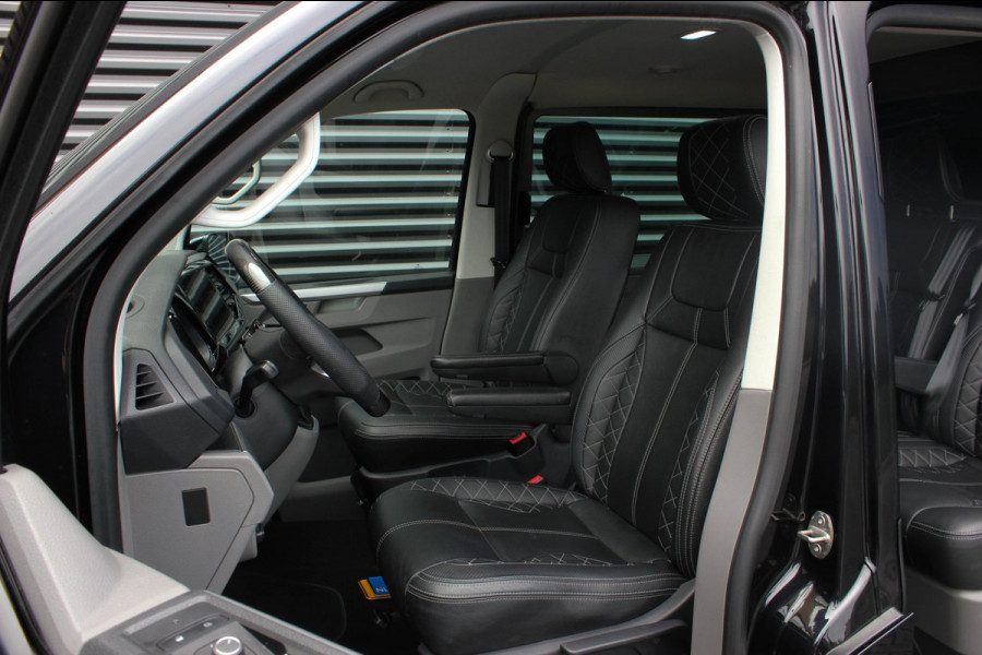 Volkswagen Transporter 2.0 TDI L2H1 150PK BULLI DC DUBBEL CABINE / LEIGHTONVANS BODYKIT / FULL OPTIONS / LEDER / FULL BLACK /APPLE