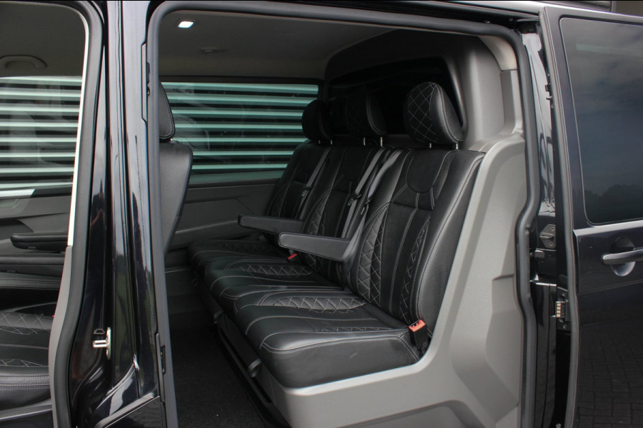 Volkswagen Transporter 2.0 TDI L2H1 150PK BULLI DC DUBBEL CABINE / LEIGHTONVANS BODYKIT / FULL OPTIONS / LEDER / FULL BLACK /APPLE