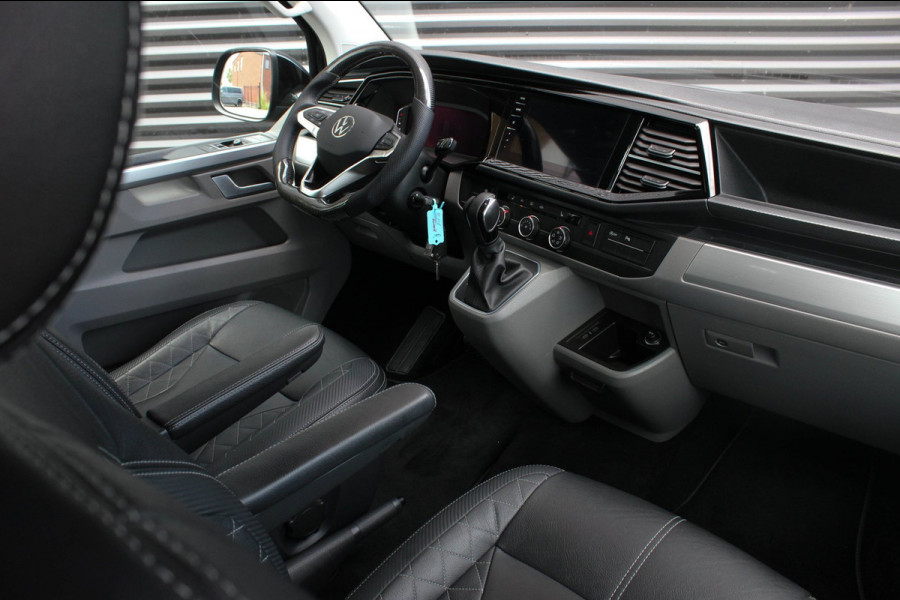 Volkswagen Transporter 2.0 TDI L2H1 150PK BULLI DC DUBBEL CABINE / LEIGHTONVANS BODYKIT / FULL OPTIONS / LEDER / FULL BLACK /APPLE