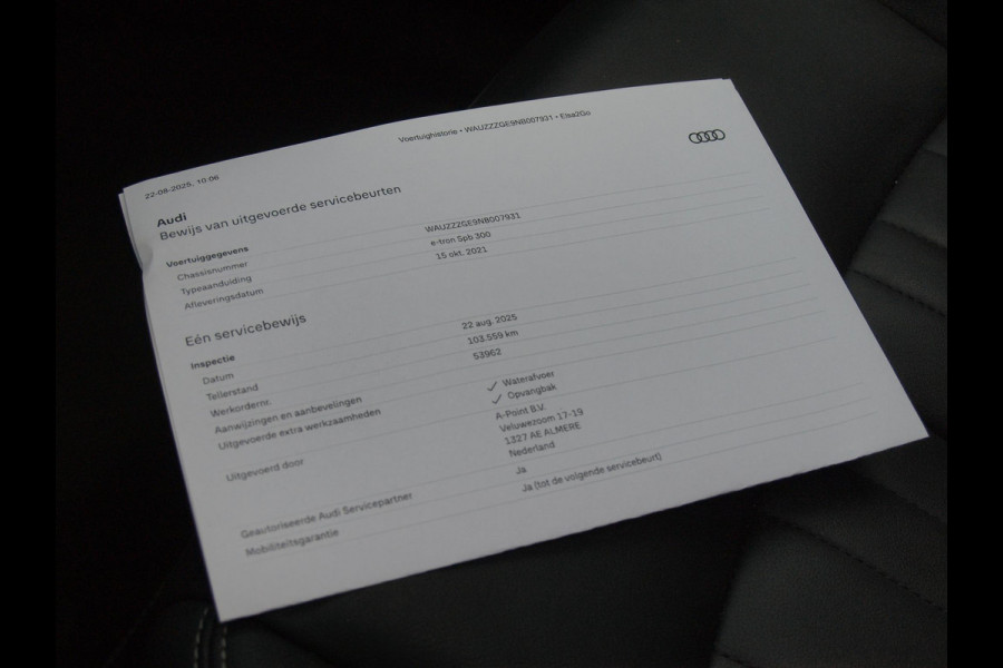 Audi e-tron Sportback 55 quattro Advanced edition Plus 95 kWh | Panoramadak | Camera | ACC | Apple Carplay | Memory stoelen |
