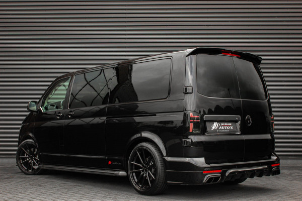 Volkswagen Transporter 2.0 TDI L2H1 204PK BULLI DC DUBBEL CABINE / LEIGHTONVANS BODYKIT / FULL OPTIONS / LEDER / FULL BLACK /APPLE