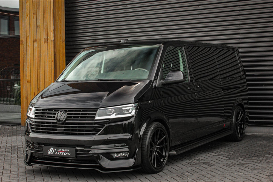 Volkswagen Transporter 2.0 TDI L2H1 204PK BULLI DC DUBBEL CABINE / LEIGHTONVANS BODYKIT / FULL OPTIONS / LEDER / FULL BLACK /APPLE