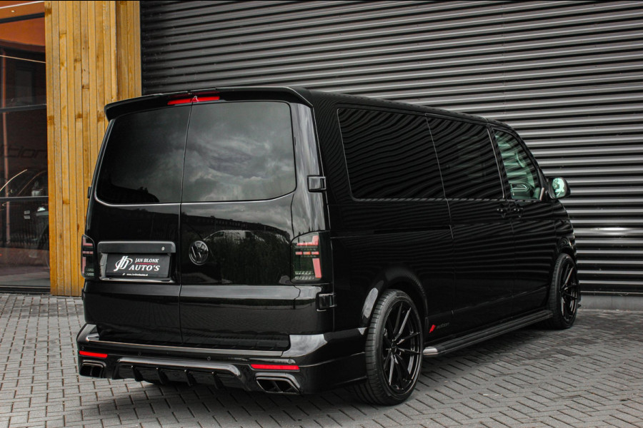 Volkswagen Transporter 2.0 TDI L2H1 204PK BULLI DC DUBBEL CABINE / LEIGHTONVANS BODYKIT / FULL OPTIONS / LEDER / FULL BLACK /APPLE