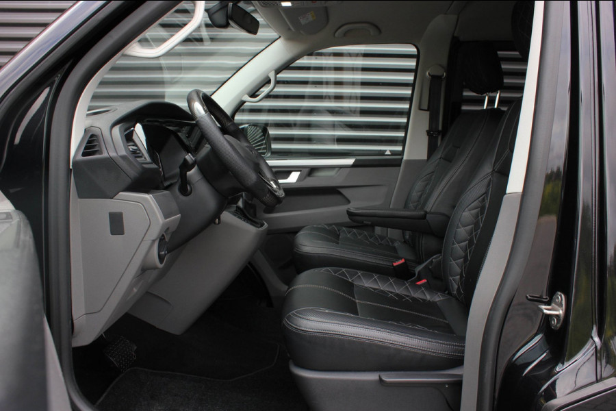 Volkswagen Transporter 2.0 TDI L2H1 204PK BULLI DC DUBBEL CABINE / LEIGHTONVANS BODYKIT / FULL OPTIONS / LEDER / FULL BLACK /APPLE
