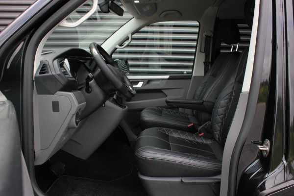Volkswagen Transporter 2.0 TDI L2H1 204PK BULLI DC DUBBEL CABINE / LEIGHTONVANS BODYKIT / FULL OPTIONS / LEDER / FULL BLACK /APPLE