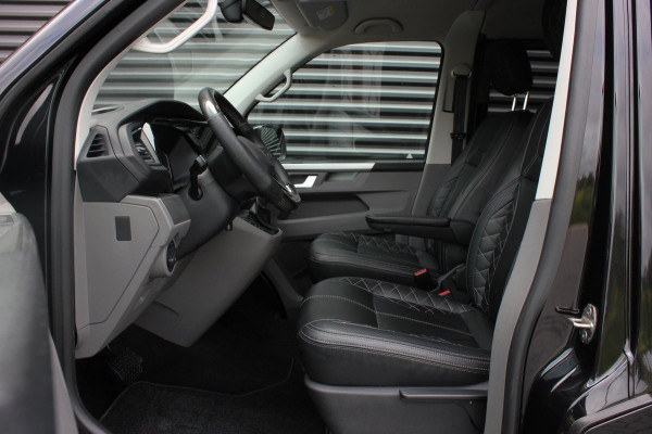 Volkswagen Transporter 2.0 TDI L2H1 204PK BULLI DC DUBBEL CABINE / LEIGHTONVANS BODYKIT / FULL OPTIONS / LEDER / FULL BLACK /APPLE