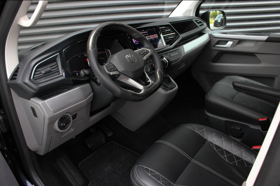 Volkswagen Transporter 2.0 TDI L2H1 204PK BULLI DC DUBBEL CABINE / LEIGHTONVANS BODYKIT / FULL OPTIONS / LEDER / FULL BLACK /APPLE