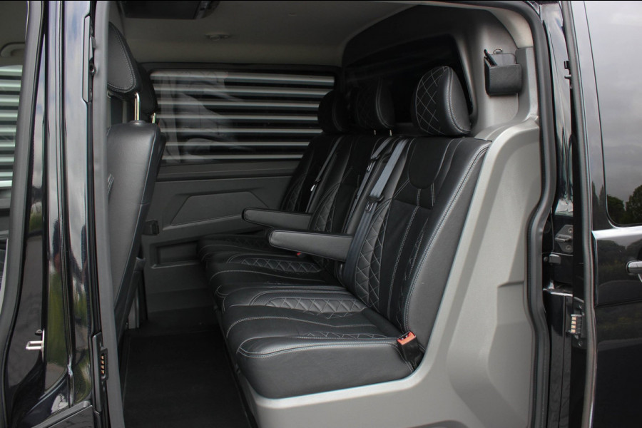Volkswagen Transporter 2.0 TDI L2H1 204PK BULLI DC DUBBEL CABINE / LEIGHTONVANS BODYKIT / FULL OPTIONS / LEDER / FULL BLACK /APPLE