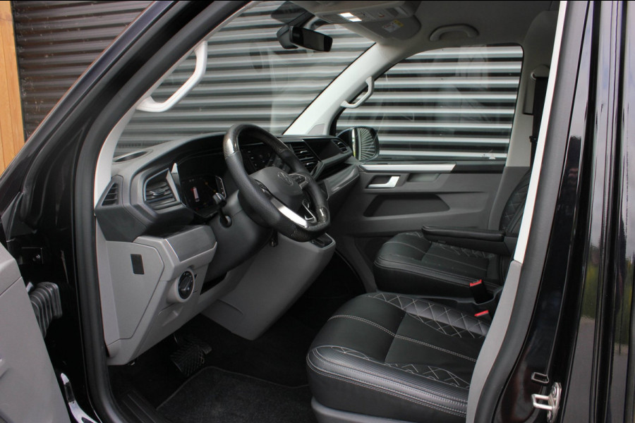 Volkswagen Transporter 2.0 TDI L2H1 204PK BULLI DC DUBBEL CABINE / LEIGHTONVANS BODYKIT / FULL OPTIONS / LEDER / FULL BLACK /APPLE