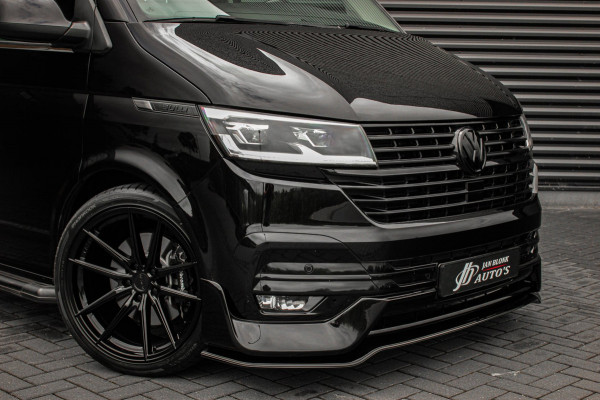 Volkswagen Transporter 2.0 TDI L2H1 204PK BULLI DC DUBBEL CABINE / LEIGHTONVANS BODYKIT / FULL OPTIONS / LEDER / FULL BLACK /APPLE