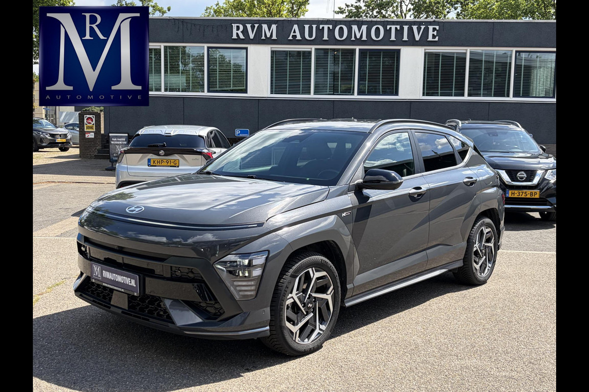 Hyundai Kona 1.6 GDI HEV N Line FULL OPTION|  STOELVERWARMING + VENTILATIE| STUURVERWARMING| ELEK. STOEL| ELEK. ACHTERKLEP| ADAPTIVE CRUISE CONTROL| 360 CAMERA | ALL SEASON BANDEN |