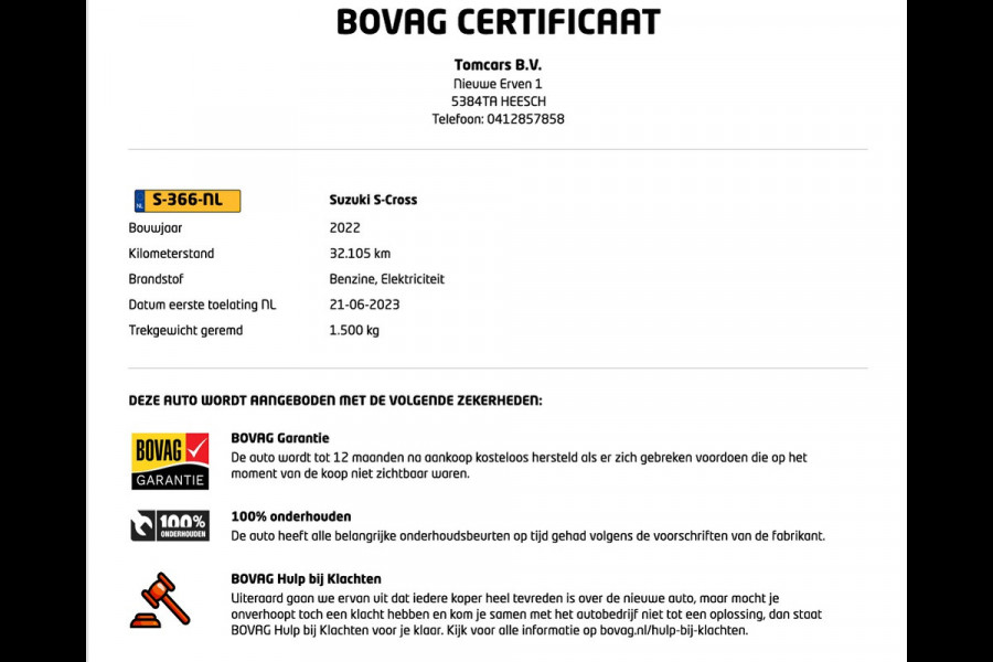 Suzuki S-Cross 1.4 Boosterjet 130PK Style Smart Hybrid Trekhaak/Camera/Stoelverwarming/Navigatie