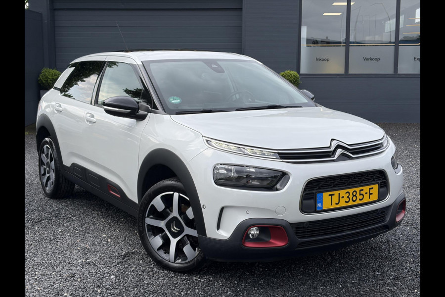 Citroën C4 Cactus 1.2 PureTech Shine 131pk,6 Bak,D-riem vv in 204,Pano,Trekhaak,Camera,Navi,Dodehoek,Keyless,Clima,Cruise,N.A.P,Recent beurt gehad,Pdc V+A,Lm velgen,Apk tot 06-2027
