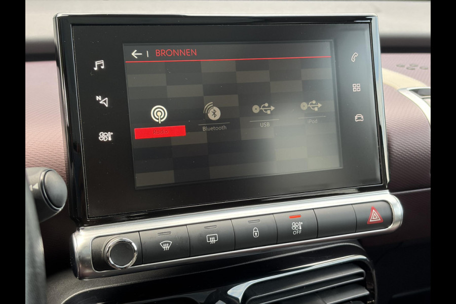 Citroën C4 Cactus 1.2 PureTech Shine 131pk,6 Bak,D-riem vv in 204,Pano,Trekhaak,Camera,Navi,Dodehoek,Keyless,Clima,Cruise,N.A.P,Recent beurt gehad,Pdc V+A,Lm velgen,Apk tot 06-2027