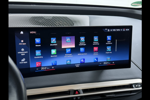 BMW iX xDrive 40 326pk Soh 100% Leder Suite+Massage+Ventilatie PanoDak Laser-LED 22"Lmv Trekhaak Soft-Close Adaptive-Cruise+Stop&Go Act Stuur+Bank+Stoel-Verwarmd AWD Digital-Key Connected-Drive Android Apple Carplay Warmte-comfort-pack Achteruitrij-Assist Co-Pilot-Pack Drive-Assist 1e Eigenaar 2.500kg Trekvermogen (630Nm)!  Recent onderhoud gehad, 163.340km