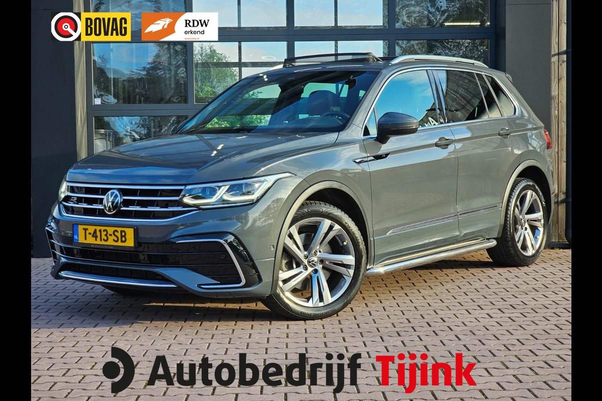 Volkswagen Tiguan 2.0 TSI 190PK 4MOTION DSG R-Line | Pano | Trekhaak | HUD | Stuur- & stoelverwarming | Virtual | App-connect | LMV 19" |