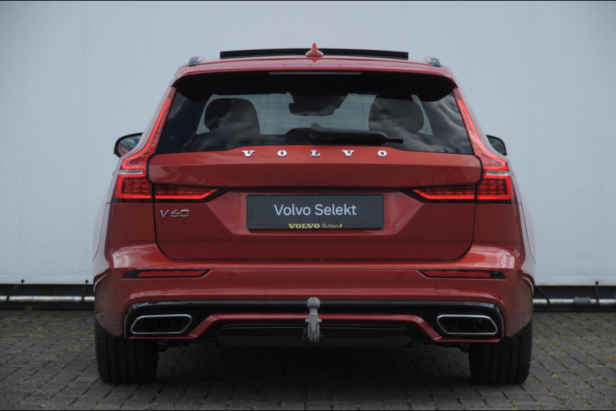 Volvo V60 T6 350PK Automaat Recharge AWD R-Design Long Range / Panoramadak / Trekhaak / Harman Kardon / 19'' velgen / Getint glas / Leder bekleed dashboard / Adaptive Cruise Control /  BLIS