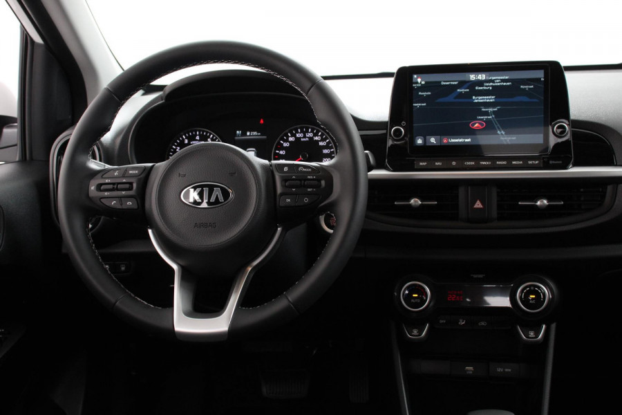 Kia Picanto 1.0 DPi Automaat DynamicPlusLine Navigatie Climate Control Camera Parkeer Sensoren Cruise control Led DAB Lichtmetalen velgen Extra getint glas
