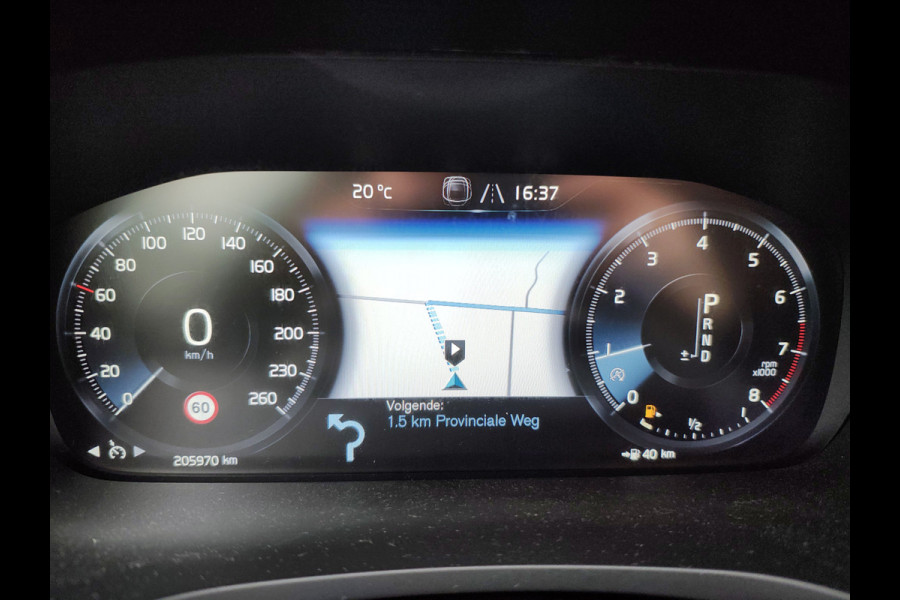 Volvo V60 2.0 T5 251PK Aut. Leder Wegkl.Trekhaak Navi Ecc Adap.Cruise Contourstoelen Apple CarPlay Android Auto Bordherk. High Performance Elek.Stoelen+Memory Elek.Achterklep Privacy Glas Lmv 18" Regensensor 1.800KG Trekgewicht Origineel Nederlandse Auto