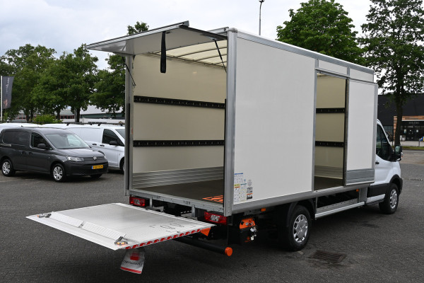 Ford E-Transit 390L Trend Bakwagen met Dhollandia laadklep Navigatie met camera, Zijdeur