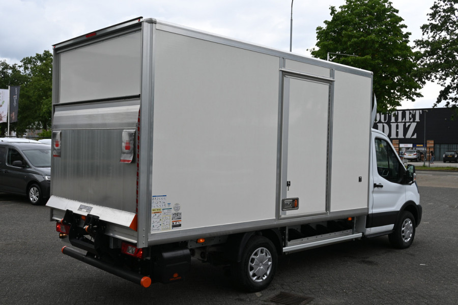 Ford E-Transit 390L Trend Bakwagen met Dhollandia laadklep Navigatie met camera, Zijdeur
