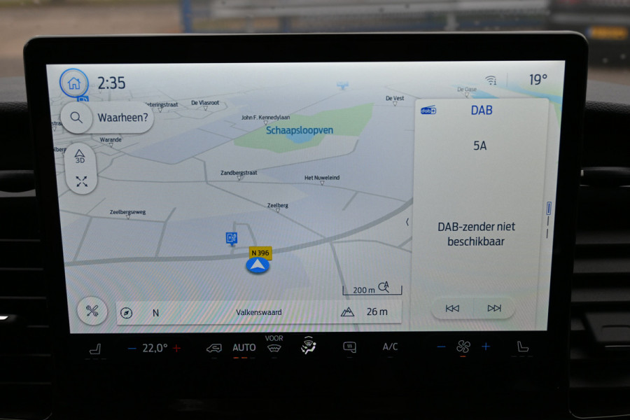 Ford E-Transit 390L Trend Bakwagen met Dhollandia laadklep Navigatie met camera, Zijdeur