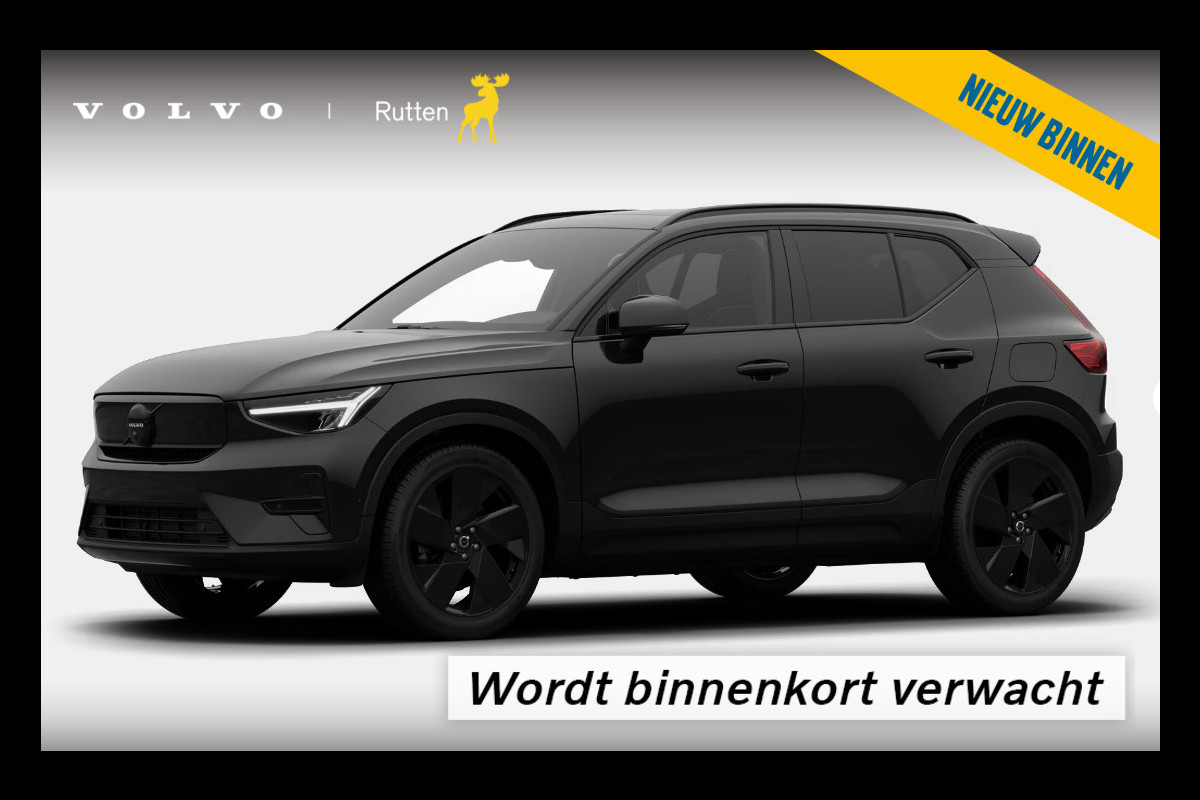 Volvo EX40 Twin Motor Ultra Black Edition Europa 82 kWh Panoramadak / Adaptive cruise control / 360 Camera / Elektrisch bedienbare stoelen met geheugen / Apple Carplay / Android auto /