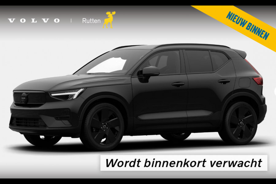 Volvo EX40 Twin Motor Ultra Black Edition Europa 82 kWh Panoramadak / Adaptive cruise control / 360 Camera / Elektrisch bedienbare stoelen met geheugen / Apple Carplay / Android auto /