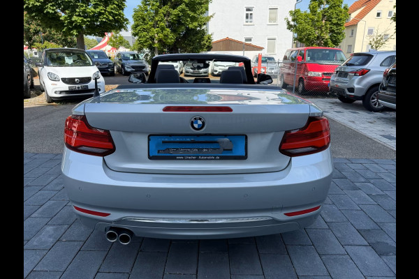BMW 2 Serie Cabrio 220iA LUXURY ** ADAPT. LED, LEDER, NAVI, VERW. STUUR CAMERA, 18-inch LMV ** UNFALLFREI - Slechts 36.000km. ** ** INFORMEER OOK NAAR ONZE AANTREKKELIJKE FINANCIAL-LEASE TARIEVEN **