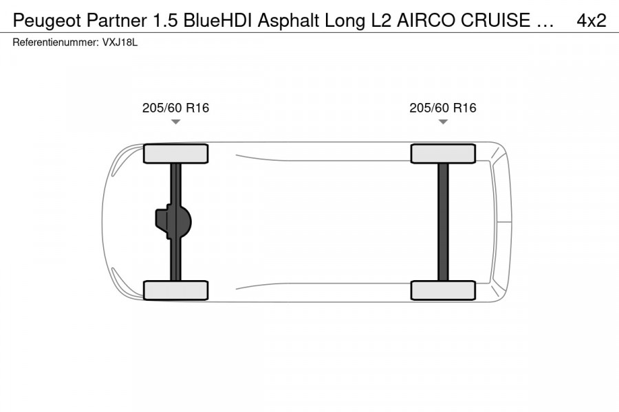 Peugeot Partner 1.5 BlueHDI Asphalt Long L2 AIRCO CRUISE CONTROL 3 ZITS AUTOMAAT