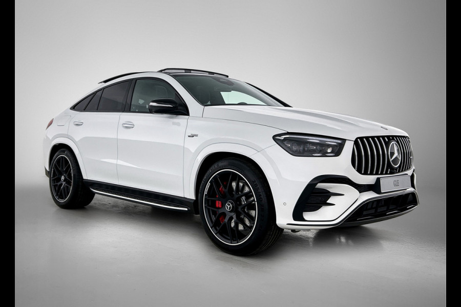 Mercedes-Benz GLE Coupé AMG 53 Hybrid 4MATIC+ Night Edition Premium Plus | Winterpakket | Remklauwen in rood | Sierelementen AMG carbon | Stoelventilatie voor | 22 inch kruisspaaks AMG-velgen | Trekhaak | Panoramaschuifdak | 360° camera |