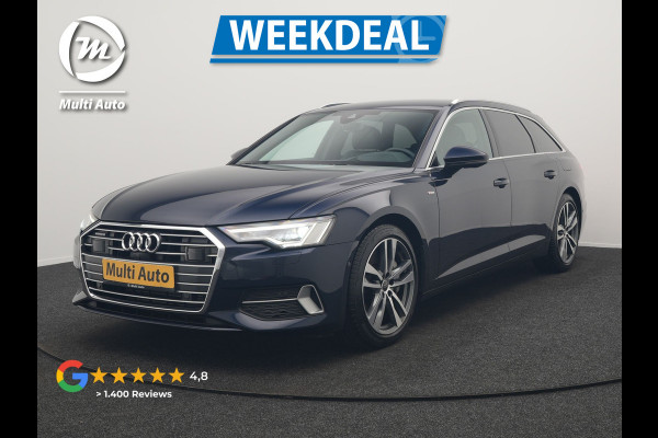 Audi A6 Avant 50 TFSI e Quattro S Line PHEV 300pk Dealer O.H. | Trekhaak Af Fabriek | Adaptive Cruise | Head Up | 360 Camera | Alcantara Sportstoelen Verwarmd | Stuur Verwarmd | Apple Carplay | Navigatie | Virtual | DAB | Plug In Hybrid