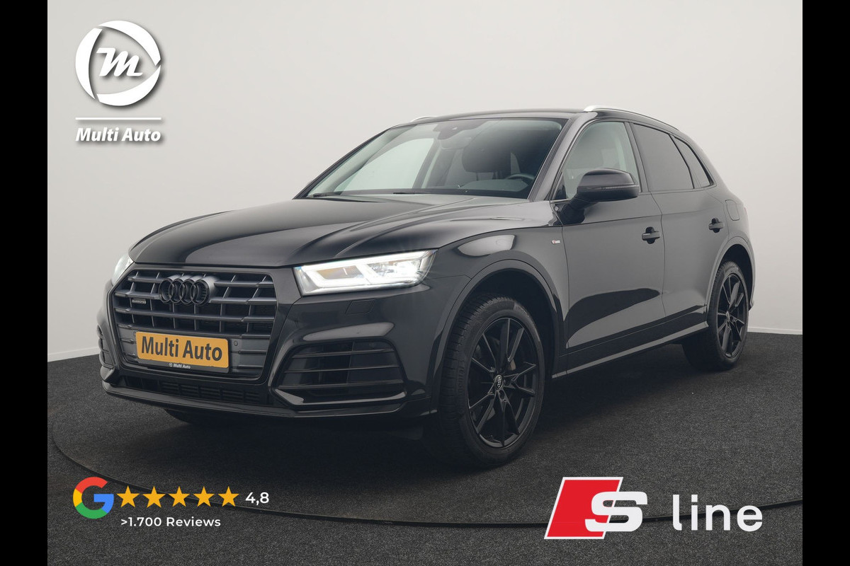 Audi Q5 50 TFSI e Quattro S Line PHEV 300pk Dealer O.H. | Trekhaak Af Fabriek | Sportstoelen Verwarmd | Keyless | 20"L.M | Apple Carplay | Virtual Cockpit | Navigatie | DAB | Plug In Hybrid |