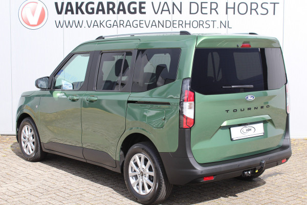 Ford Tourneo Courier 1.0-125pk Titanium AUTOMAAT ! UNIEKE Ford Tourneo Courier personen uitv. Fabr. garantie t/m 26-08-2029. Autm. airco, adapt. cruise cntrl, winterpkkt, LM wielen, navigatie, telefoonvoorb., lane- en side assist etc.