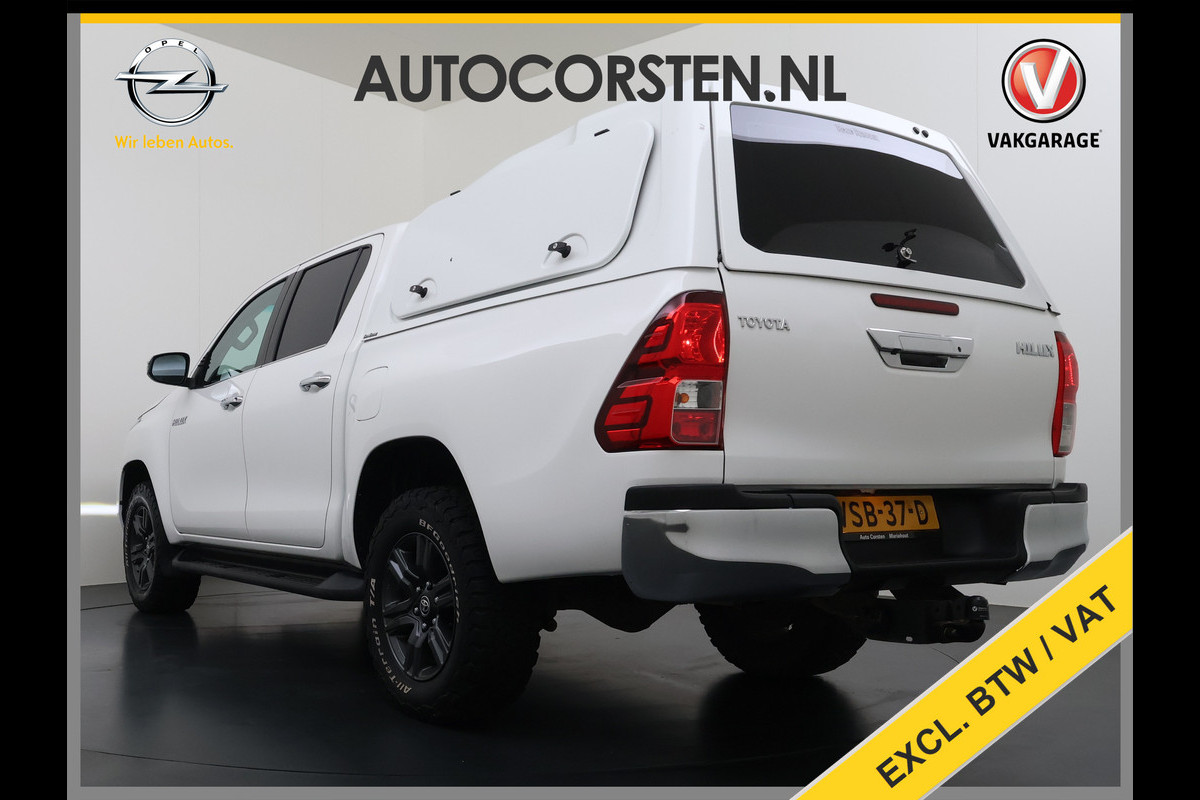 Toyota Hilux 2.4 D-4D 4WD Automaat Double Cab Prof. Lier Canopy Hardtop (Huif) Trekhaak Navi* via Apple Carplay Android Auto Ecc Camera Adap. Lane Assist Inbouw Kasten Bluetooth AWD EURO 6 400Nm 3.500kg Trekvermogen 1e Eigenaar Dealeronderhouden Origineel Nederlandse Auto