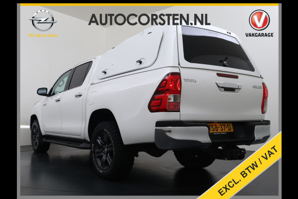 Toyota Hilux 2.4 D-4D 4WD Automaat Double Cab Prof. Lier Canopy Hardtop (Huif) Trekhaak Navi* via Apple Carplay Android Auto Ecc Camera Adap. Lane Assist Inbouw Kasten Bluetooth AWD EURO 6 400Nm 3.500kg Trekvermogen 1e Eigenaar Dealeronderhouden Origineel Nederlandse Auto