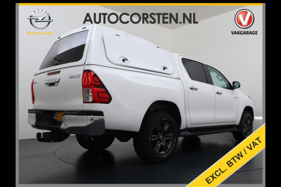 Toyota Hilux 2.4 D-4D 4WD Automaat Double Cab Prof. Lier Canopy Hardtop (Huif) Trekhaak Navi* via Apple Carplay Android Auto Ecc Camera Adap. Lane Assist Inbouw Kasten Bluetooth AWD EURO 6 400Nm 3.500kg Trekvermogen 1e Eigenaar Dealeronderhouden Origineel Nederlandse Auto