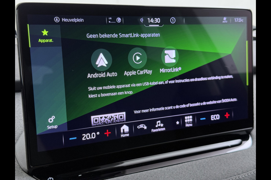 Škoda ENYAQ iV 60 SOH 94% Trekhaak Warmtepomp Navi Ecc Apple Carplay Android Auto Cruise Control Pdc Keyless Advanced Privacy Glas Led DAB Isofix Draadloze telefoonlader Rijstrooksensor 1.000KG Trekgewicht 1e Eigenaar Origineel Nederlandse Auto