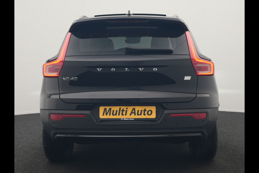 Volvo XC40 Single Motor Extended Range Ultimate 82 kWh 252pk Dealer O.H. | Panodak | Adaptive Cruise | 360 Camera | Harman / Kardon | Warmtepomp | Sportstoelen Memory & Verwarmd | Google Assistent | Keyless | Blis | Stuur Verwarmd | Apple Carplay | DAB | 19"L.M |