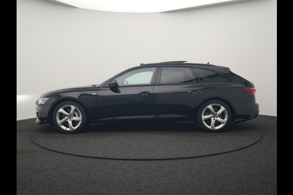 Audi A6 Avant 50 TFSI e Quattro 2x S Line PHEV 300pk Dealer O.H. | Trekhaak Af Fabriek | Panodak | Adaptive Cruise | Camera | Lederen Sportstoelen & Stuur Verwarmd | Blis | Sfeerverlichting | Apple Carplay | Navigatie | DAB | Plug In Hybrid |