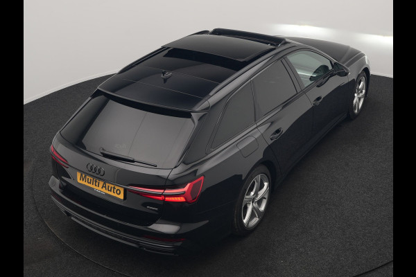 Audi A6 Avant 50 TFSI e Quattro 2x S Line PHEV 300pk Dealer O.H. | Trekhaak Af Fabriek | Panodak | Adaptive Cruise | Camera | Lederen Sportstoelen & Stuur Verwarmd | Blis | Sfeerverlichting | Apple Carplay | Navigatie | DAB | Plug In Hybrid |