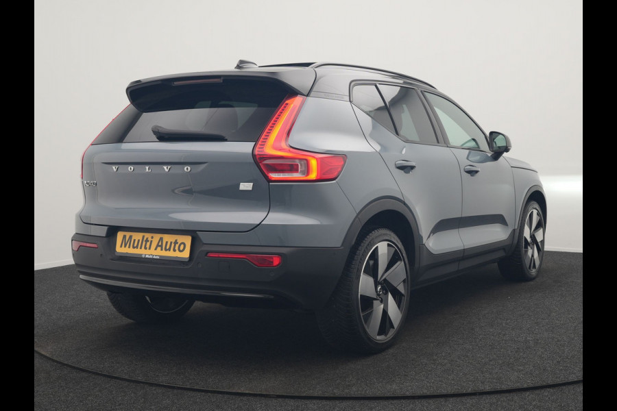 Volvo XC40 Recharge Twin Ultimate 78 kWh 408pk | Panodak | Adaptive Cruise | 360 Camera | Harman / Kardon | Lederen Sportstoelen Memory & Verwarmd | Blis | Keyless | Stuur Verwarmd | Google Assistent | Apple Carplay | DAB | 20"L.M |