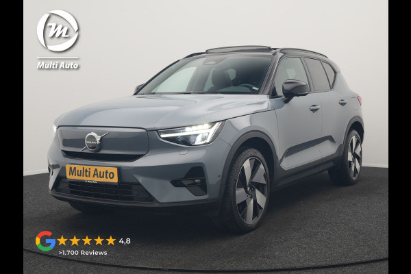 Volvo XC40 Recharge Twin Ultimate 78 kWh 408pk | Panodak | Adaptive Cruise | 360 Camera | Harman / Kardon | Lederen Sportstoelen Memory & Verwarmd | Blis | Keyless | Stuur Verwarmd | Google Assistent | Apple Carplay | DAB | 20"L.M |