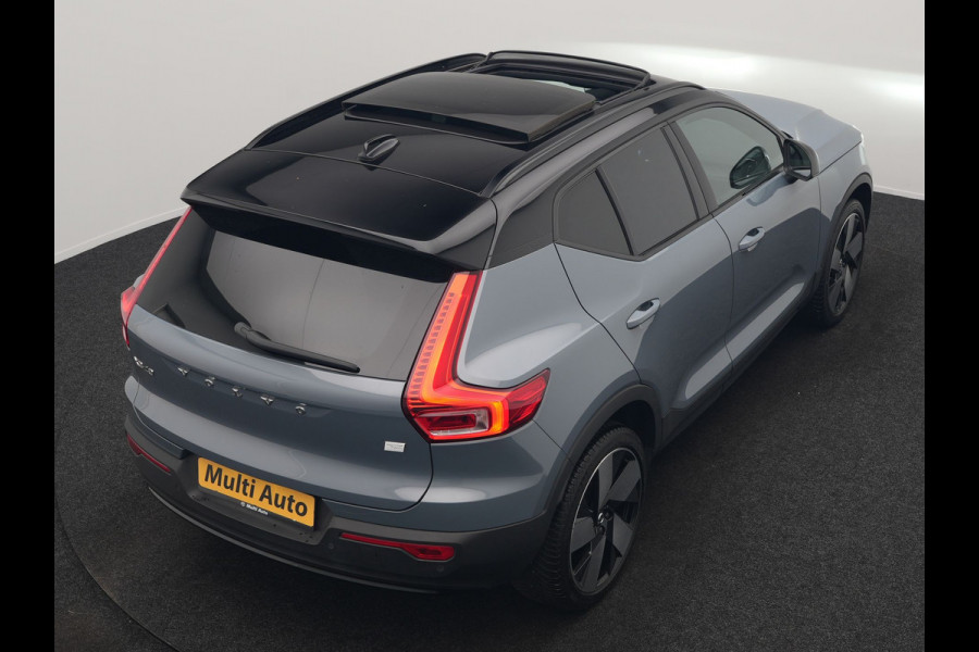Volvo XC40 Recharge Twin Ultimate 78 kWh 408pk | Panodak | Adaptive Cruise | 360 Camera | Harman / Kardon | Lederen Sportstoelen Memory & Verwarmd | Blis | Keyless | Stuur Verwarmd | Google Assistent | Apple Carplay | DAB | 20"L.M |