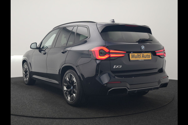 BMW iX3 M Sport 80 kWh 286pk Dealer O.H. | Trekhaak Af Fabriek | Panodak | Head Up | Adaptive Cruise | 360 Camera | Adaptief Onderstel | Harman / Kardon | Lederen Sportstoelen Memory & Verwarmd | Keyless | Blis | Apple Carplay | Sfeerverlichting | Navigatie | DAB | 20"L.M |